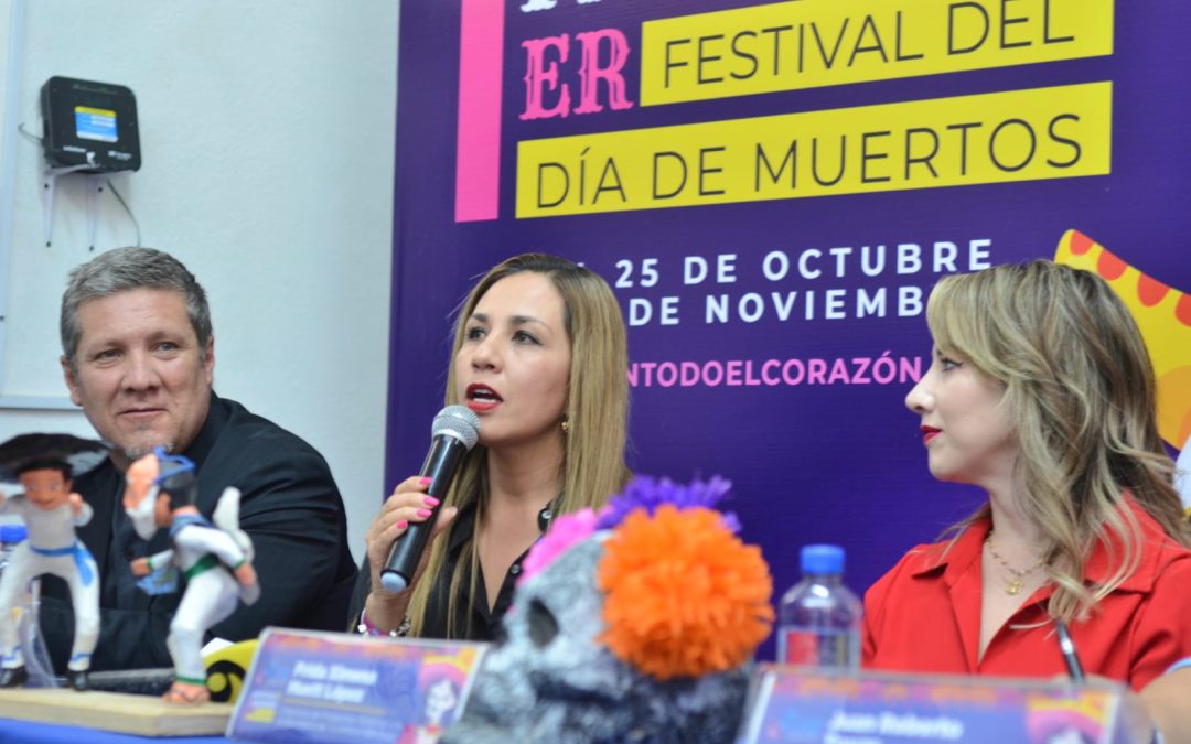Presenta Melanie el programa del primer Festival del Día de Muertos de Silao