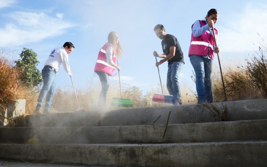 Se unen Silao y León para desyerbar y limpiar el distribuidor vial Comanjilla-Refugio de los Sauces