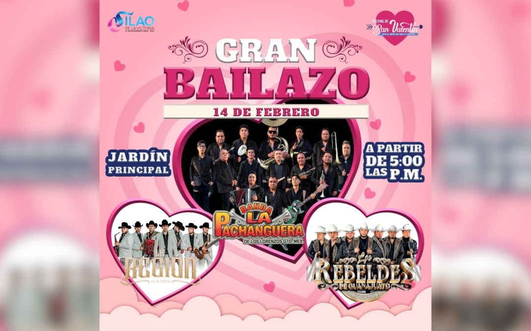 ¡Habrá bailazo del 14 de febrero en el jardín principal de Silao!