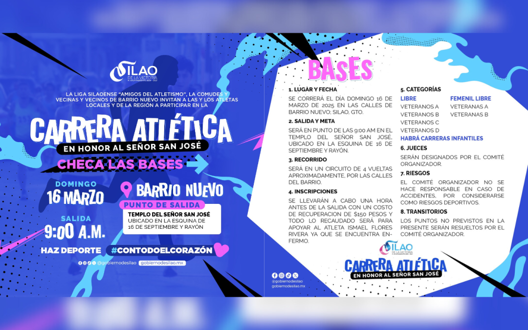 Celebrarán en Barrio Nuevo su tradicional carrera en honor al Señor San José