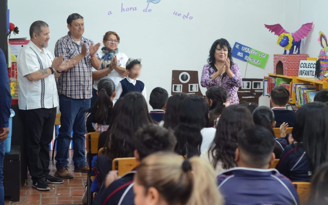 Fomentan niñas y niños cuentacuentos la pasión por la lectura en la biblioteca “Catalina D’Erzell”