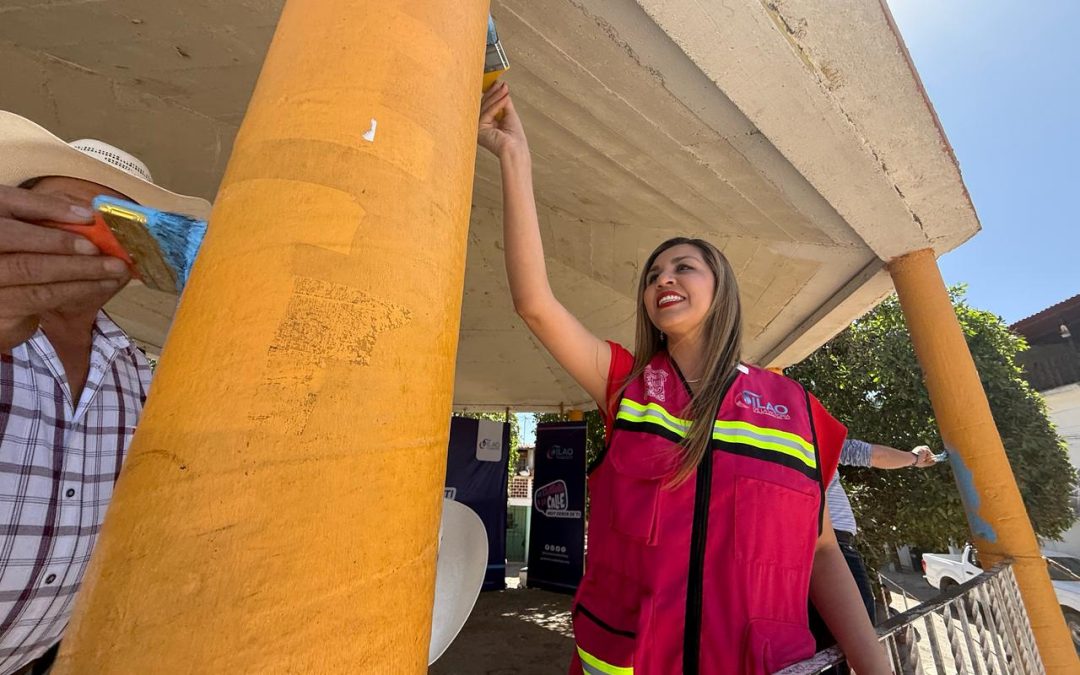 Llevan pintura, mantenimiento y otros servicios a Chichimequillas con el programa móvil “Del escritorio a la calle”