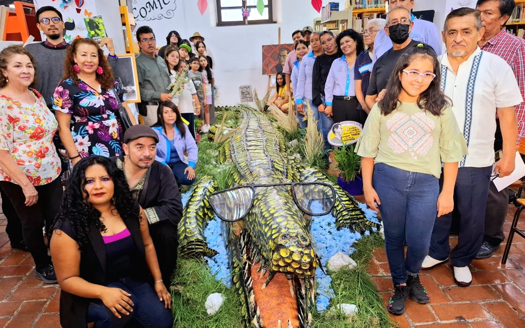 ‘Resucita’ el Gran Cocodrilo de más de 8 metros de largo en la biblioteca