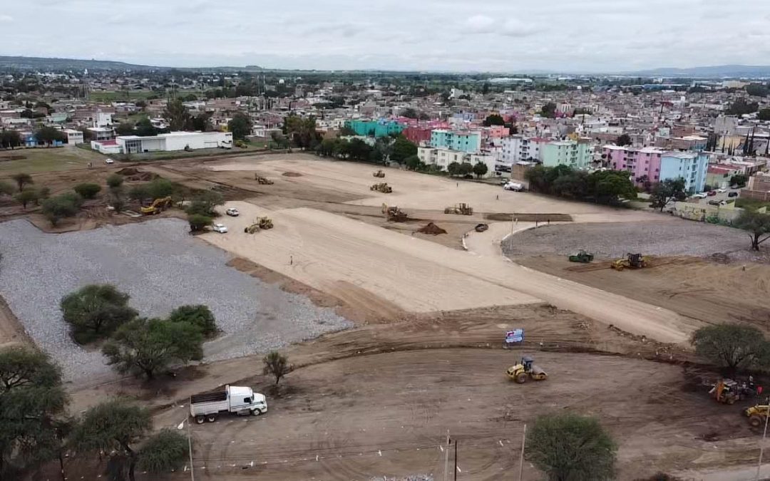 Dan mantenimiento al arbolado en nuevo polígono ferial; avanzan trabajos de acondicionamiento
