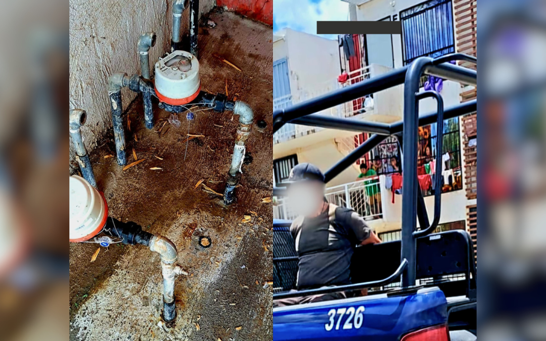 Exhorta el SAPAS a reportar tomas irregulares; detienen a persona por alterar infraestructura hidráulica
