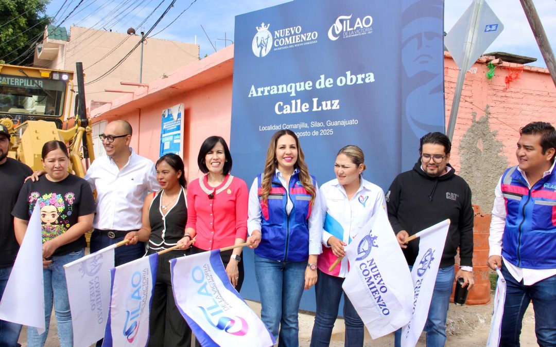 Arranca pavimentación en la calle La Luz de Comanjilla