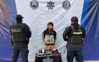 POLICIA MUNICIPAL DETIENE A PRESUNTO LADRÓN EN ZONA CENTRO