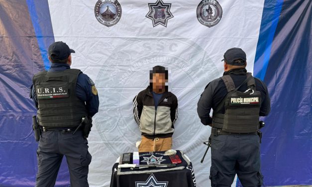 POLICIA MUNICIPAL DETIENE A PRESUNTO LADRÓN EN ZONA CENTRO