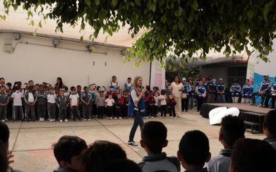 MELANIE MURILLO COMPARTE CON ESTUDIANTES DE LA PRIMARIA ALFREDO V. BONFIL ACTIVIDADES DE PREVENCIÓN Y SANA CONVIVENCIA